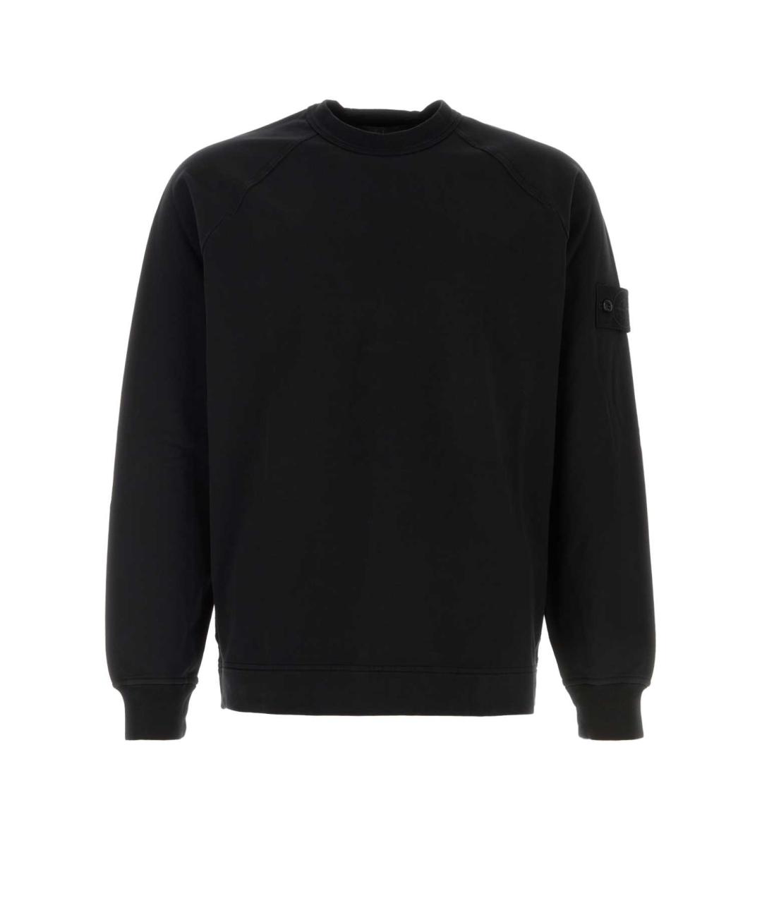 STONE ISLAND Черный хлопковый джемпер / свитер, фото 1