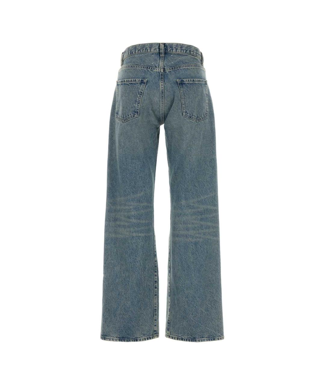 MAISON MARGIELA Синие хлопковые прямые джинсы, фото 2