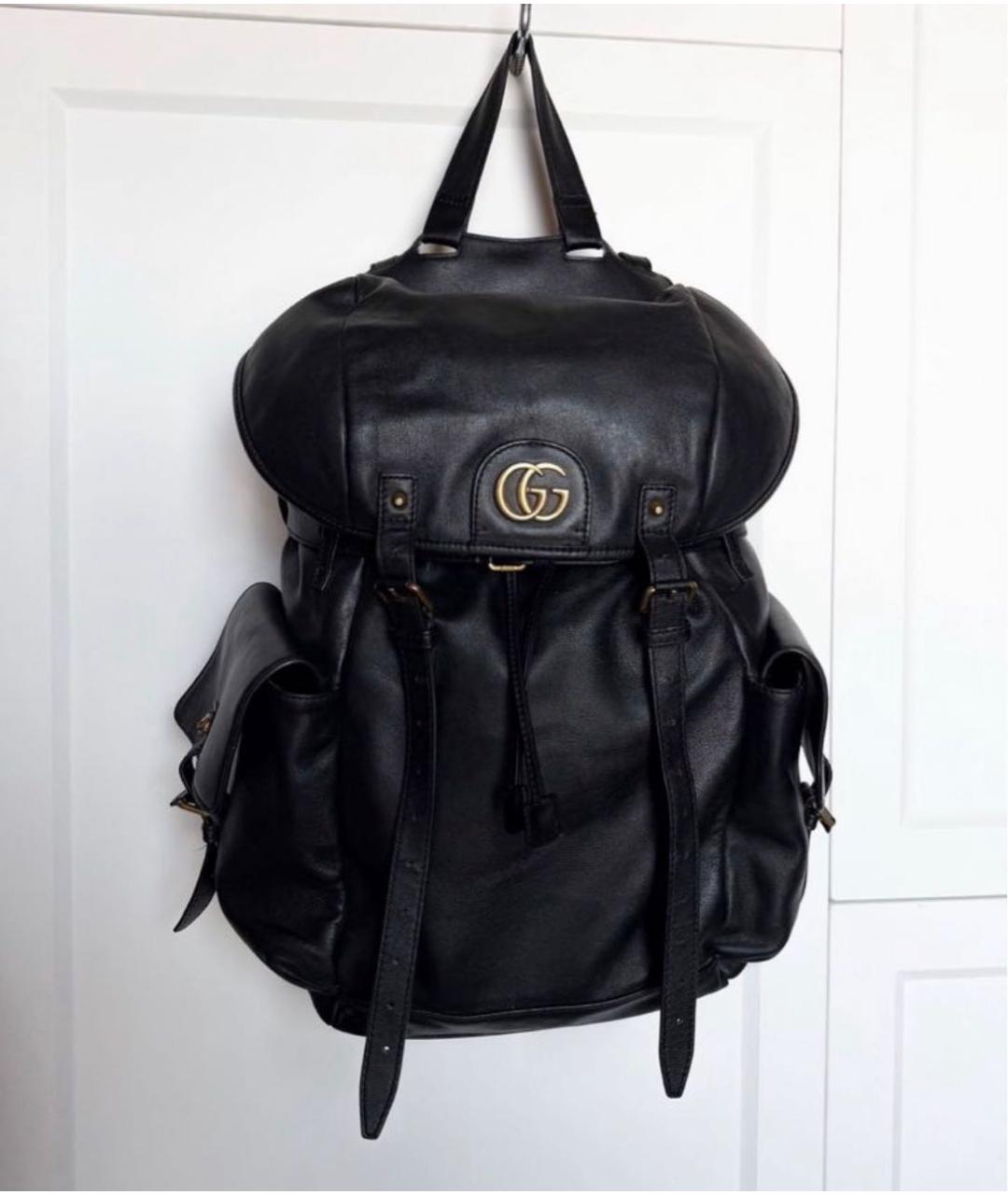 GUCCI Черный кожаный рюкзак, фото 9