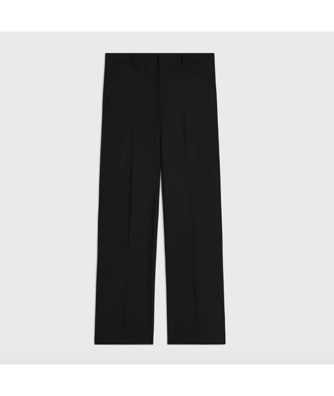 CELINE Черные шерстяные классические брюки, фото 5