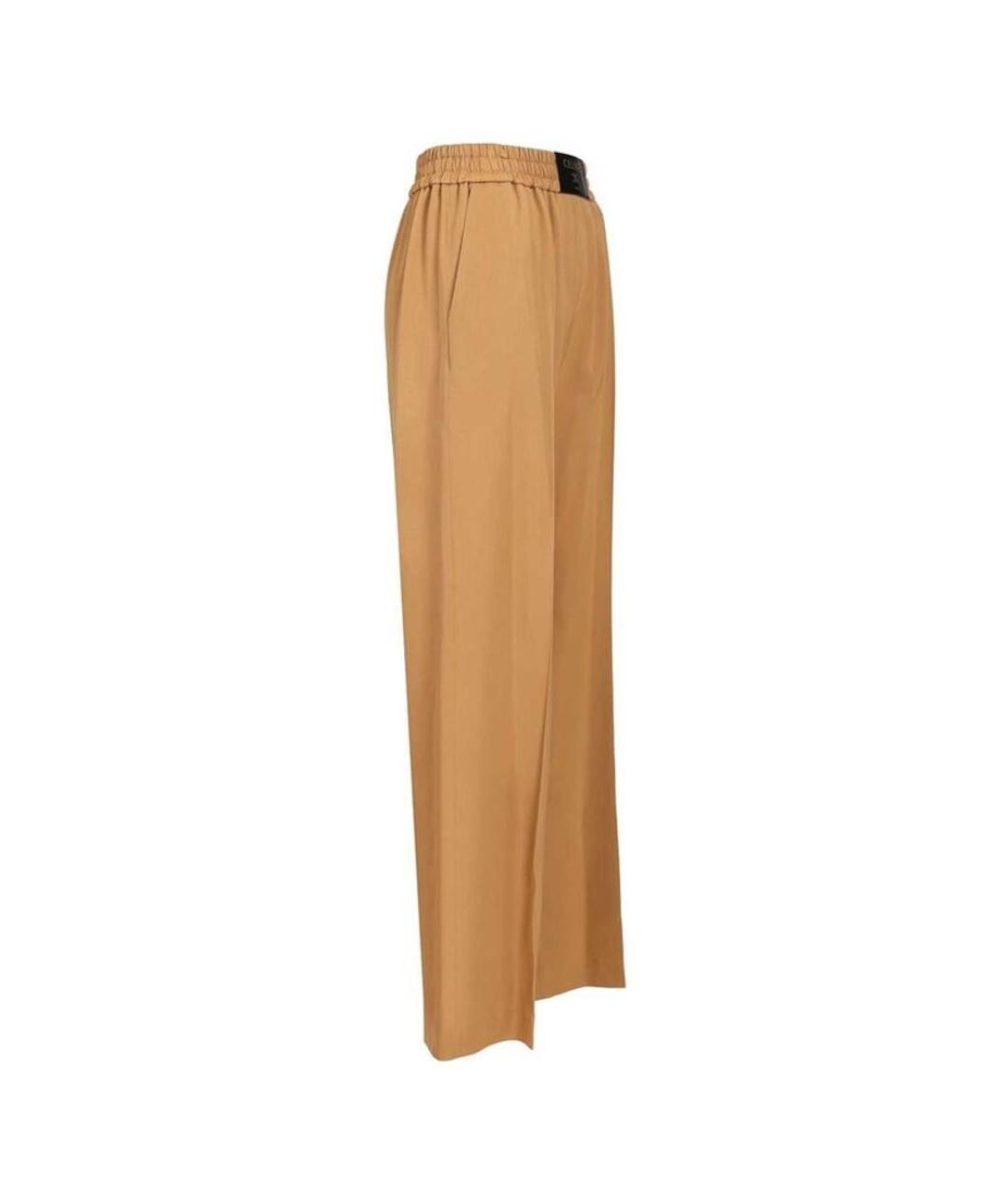 CELINE Бежевые шерстяные прямые брюки, фото 2