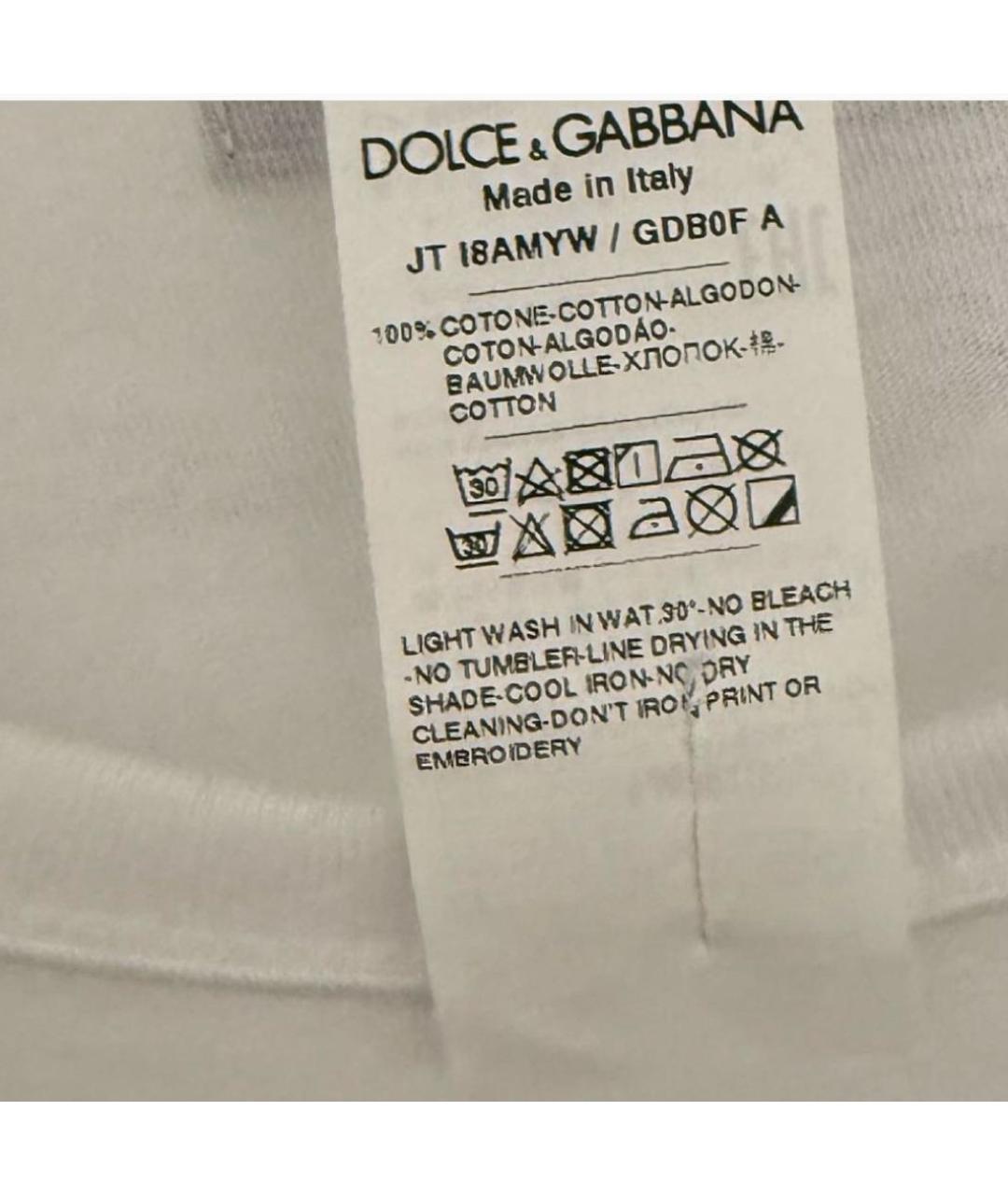 DOLCE&GABBANA Белая футболка, фото 3