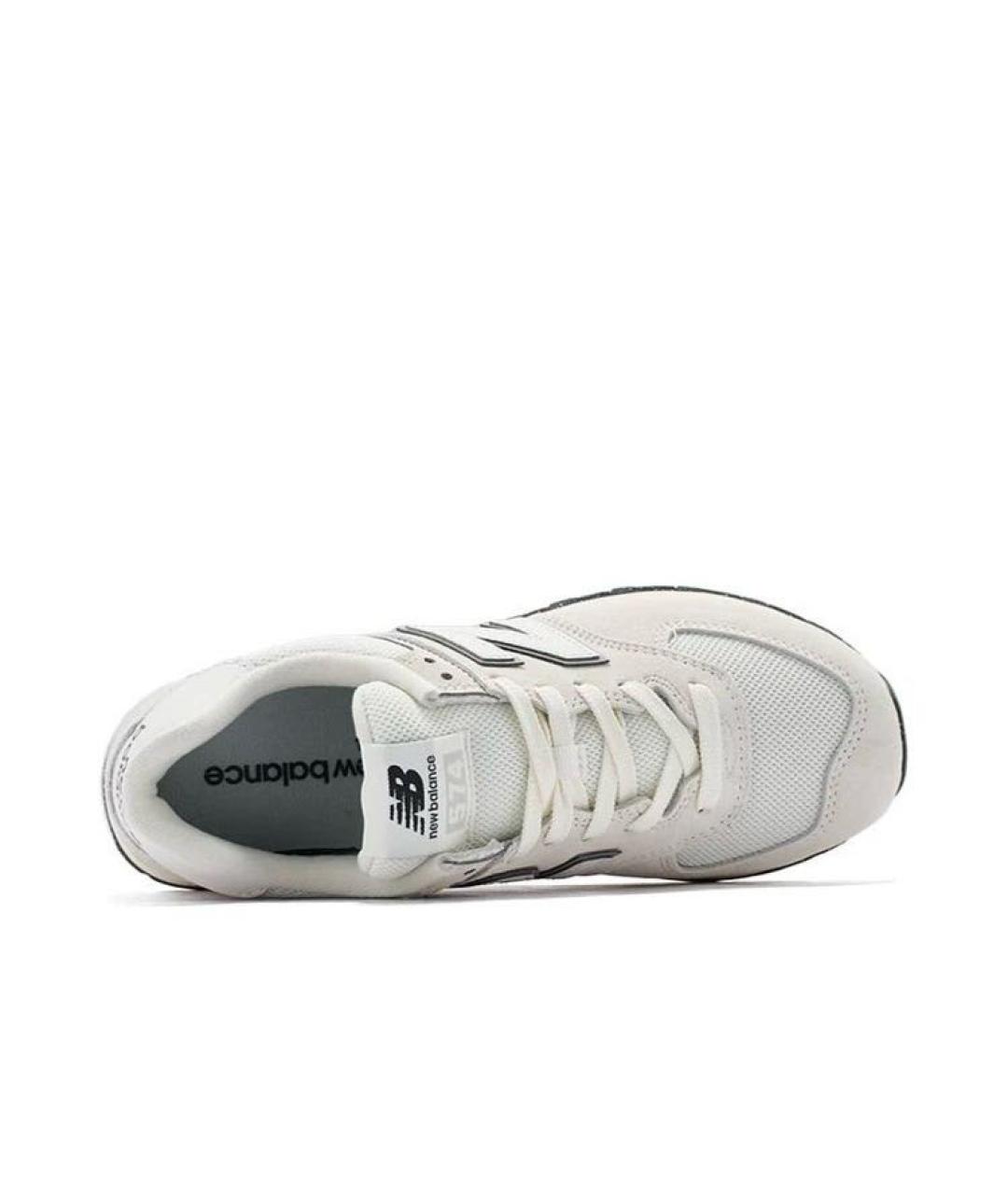 NEW BALANCE Белые замшевые низкие кроссовки / кеды, фото 3
