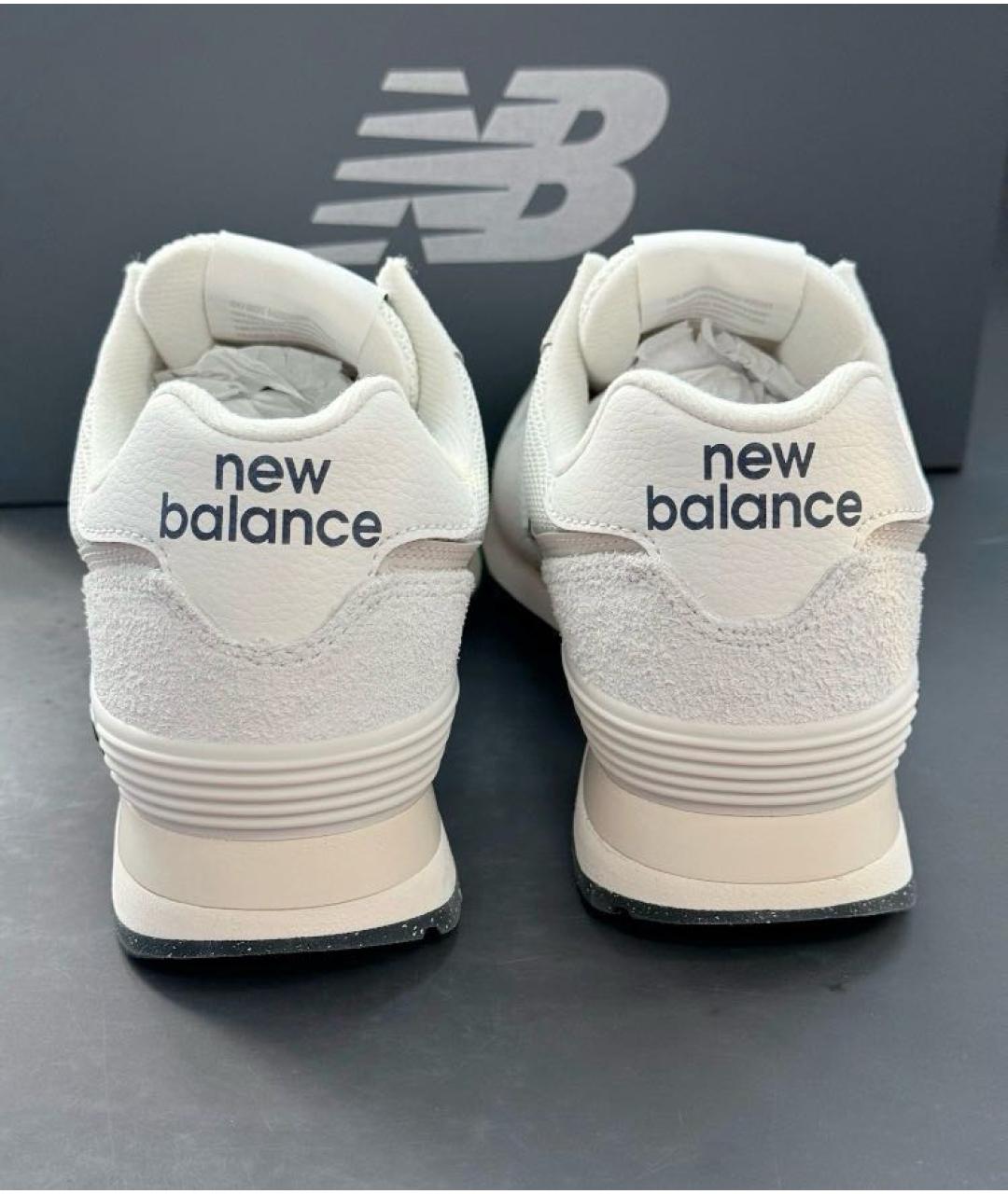 NEW BALANCE Белые замшевые низкие кроссовки / кеды, фото 7