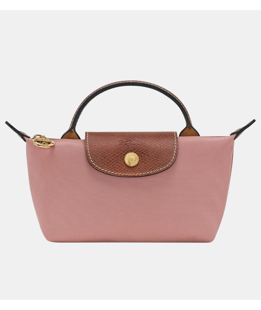 LONGCHAMP Розовая тканевая сумка с короткими ручками, фото 8
