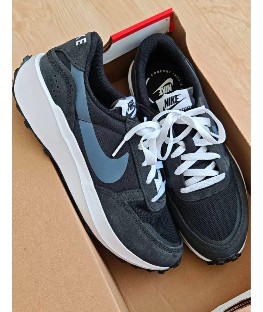 NIKE Антрацитовые замшевые низкие кроссовки / кеды, фото 7
