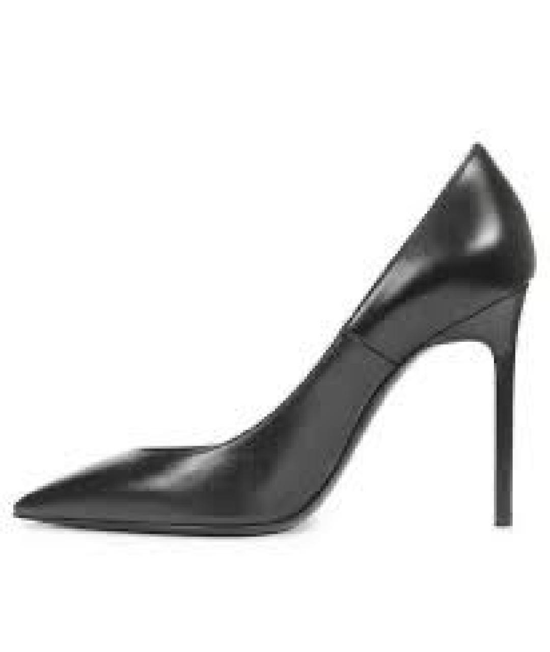 SAINT LAURENT Черные кожаные туфли, фото 9