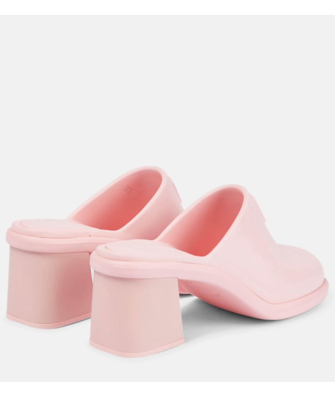 MIU MIU Розовые резиновые мюли, фото 3