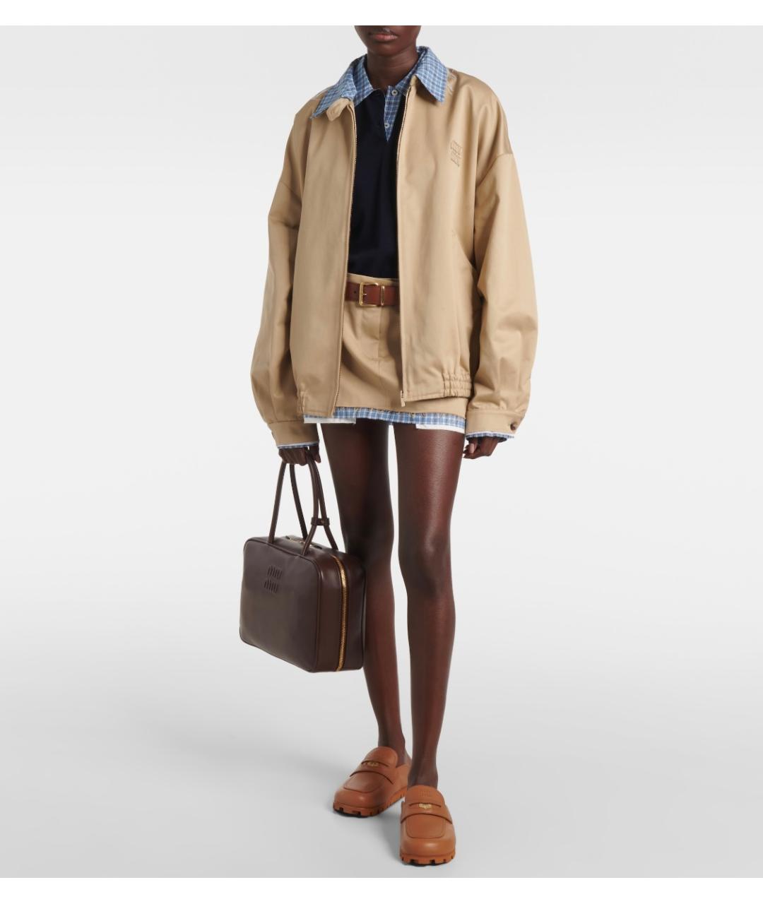 MIU MIU Коричневые кожаные мюли, фото 5