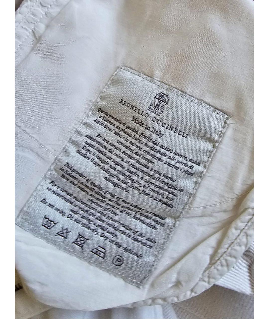BRUNELLO CUCINELLI Белые джинсы слим, фото 6
