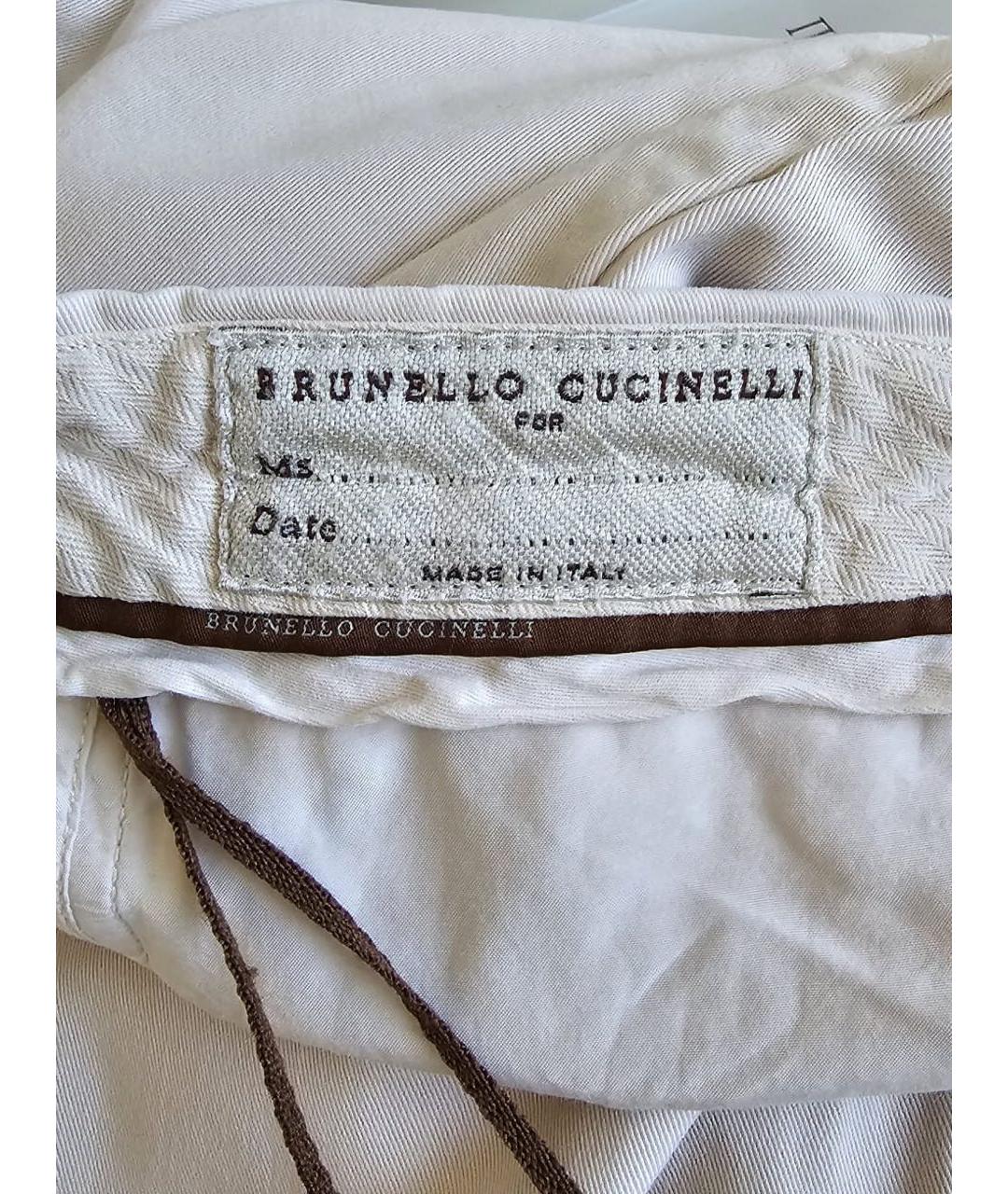 BRUNELLO CUCINELLI Белые джинсы слим, фото 3
