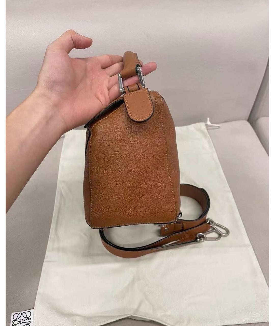 LOEWE Коричневая замшевая сумка через плечо, фото 5