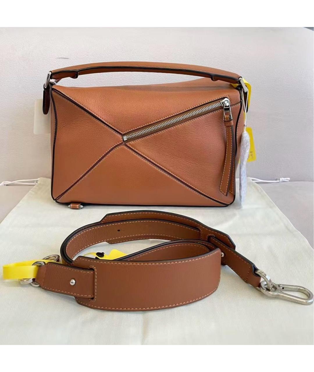 LOEWE Коричневая замшевая сумка через плечо, фото 3