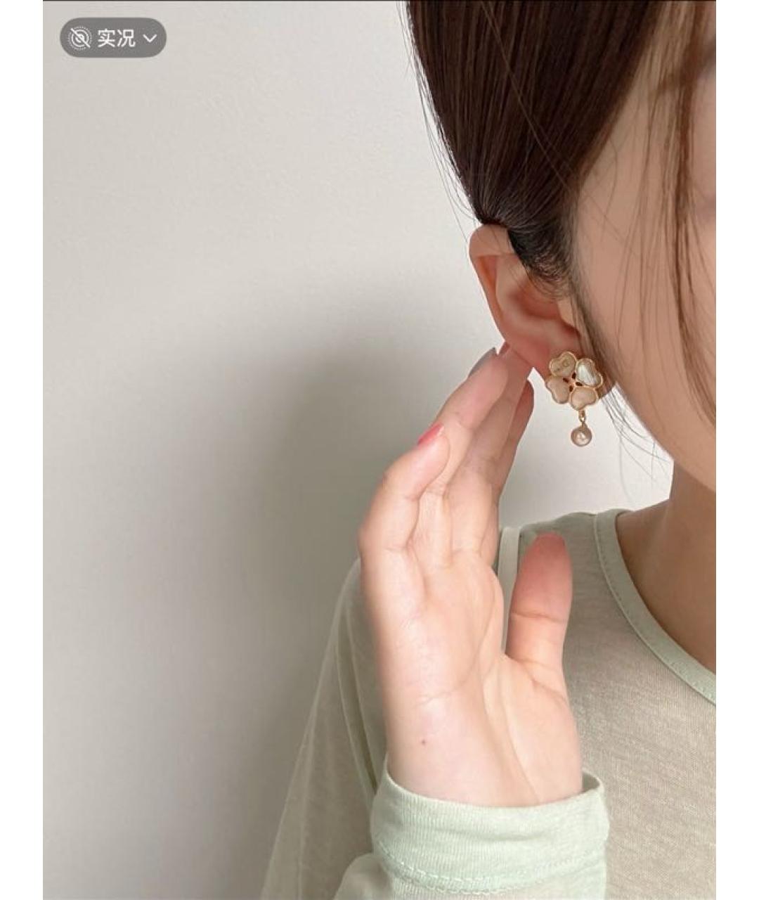 CHRISTIAN DIOR Золотые серьги, фото 8