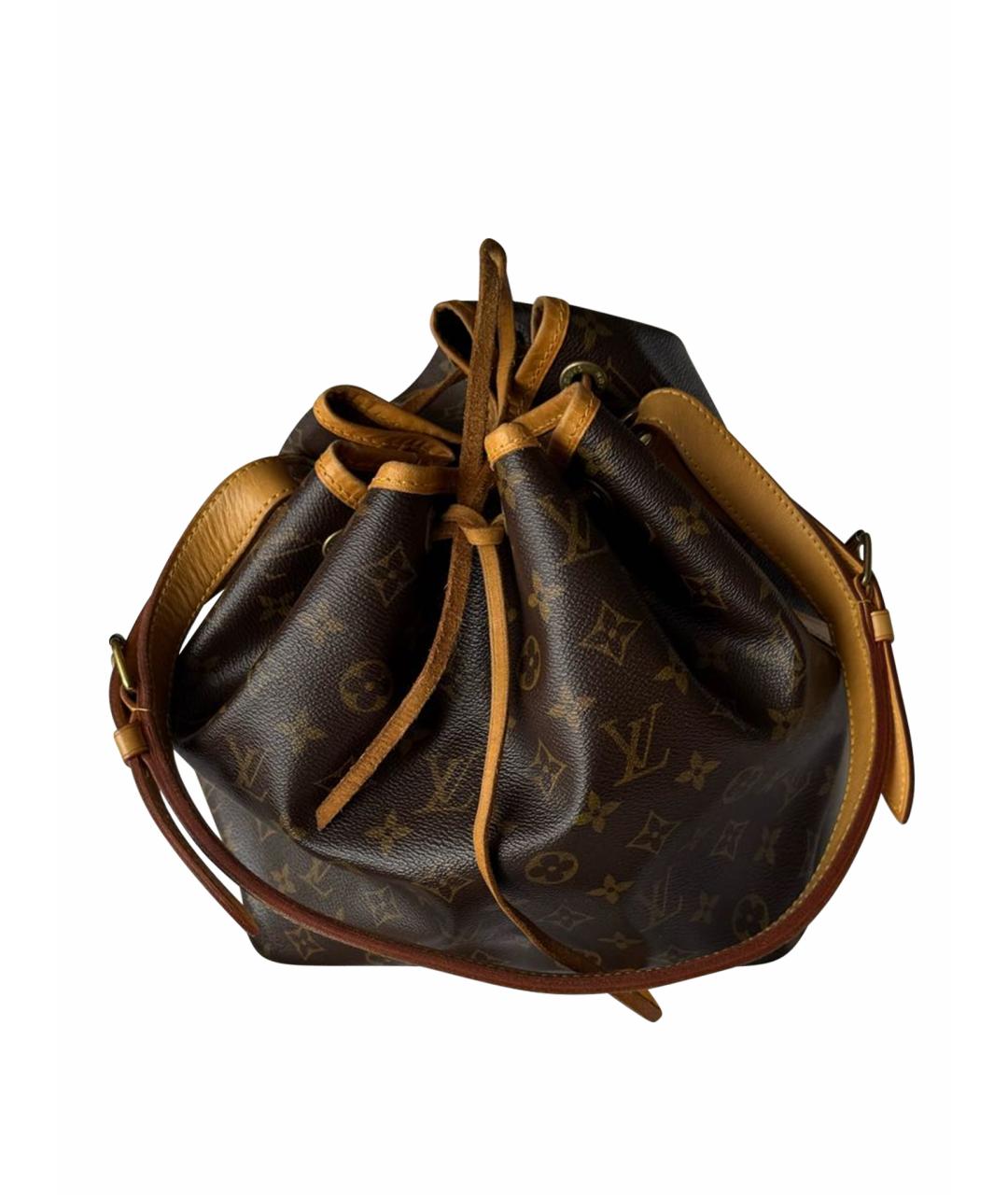 LOUIS VUITTON Коричневая кожаная сумка через плечо, фото 1
