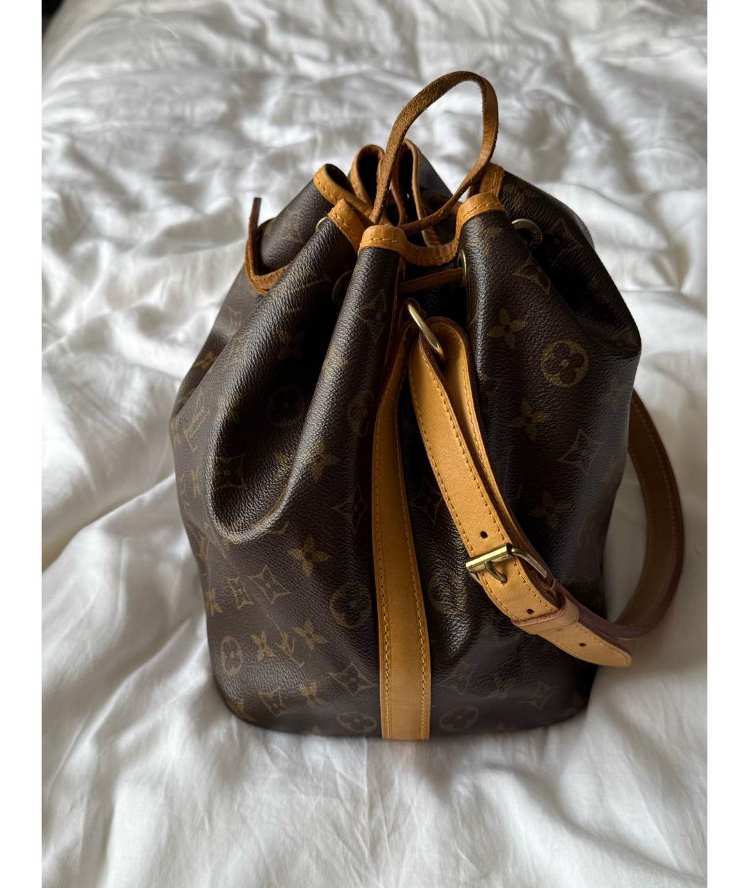 LOUIS VUITTON Коричневая кожаная сумка через плечо, фото 2
