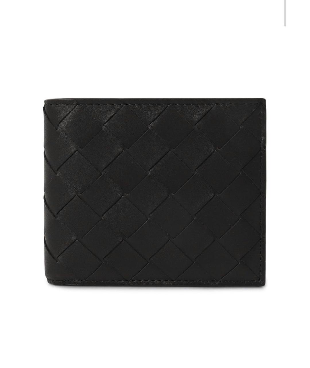 BOTTEGA VENETA Черный кожаный кошелек, фото 1