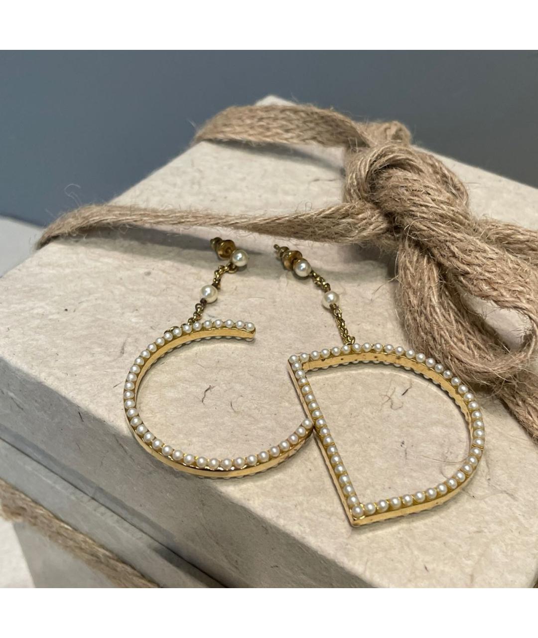 CHRISTIAN DIOR Золотые серьги, фото 9