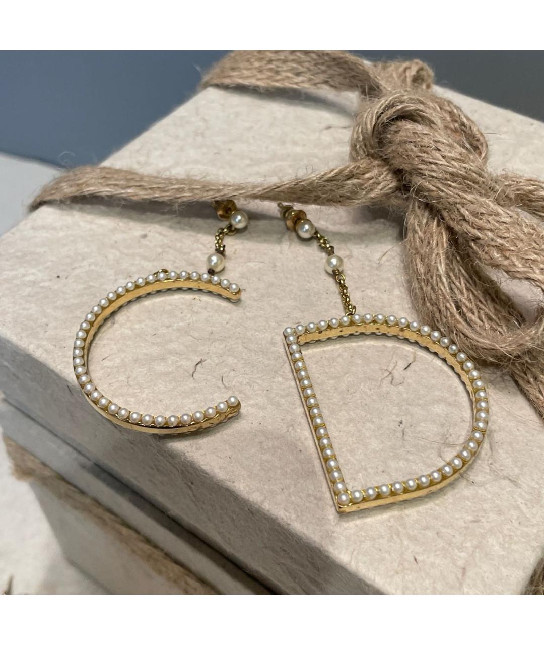 CHRISTIAN DIOR Золотые серьги, фото 2