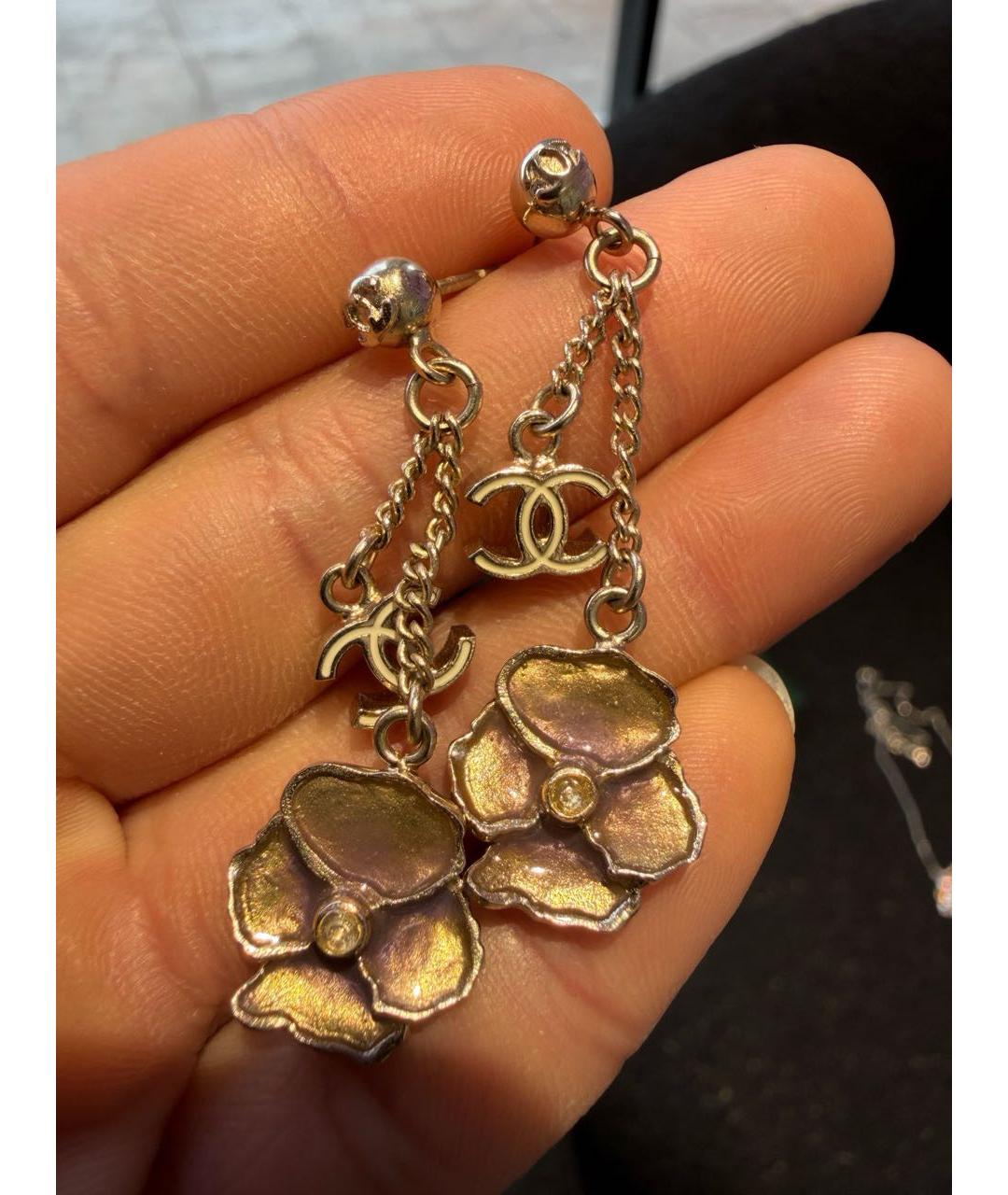 CHANEL Золотые серьги, фото 4