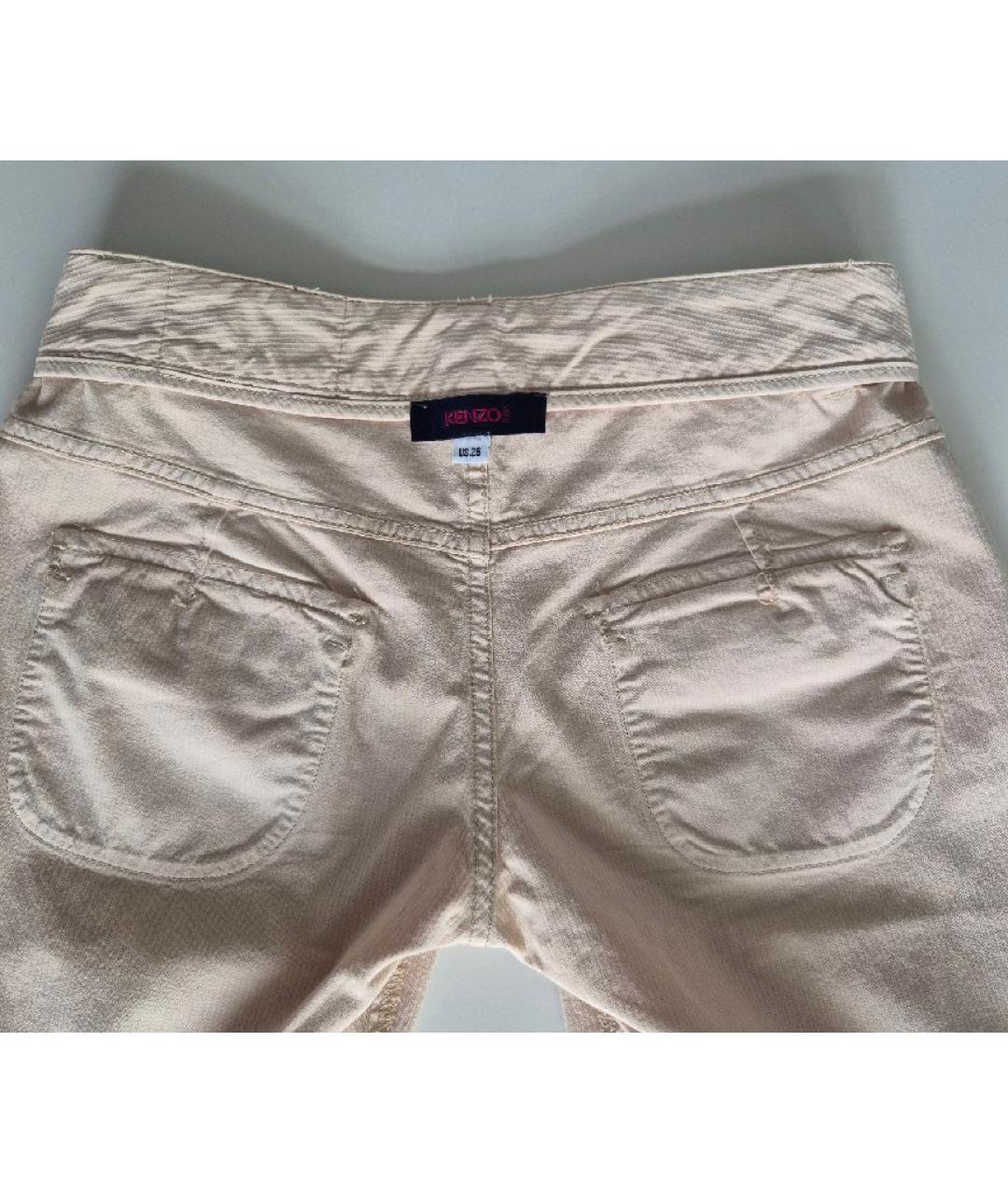KENZO Бежевые хлопковые бриджи, фото 3