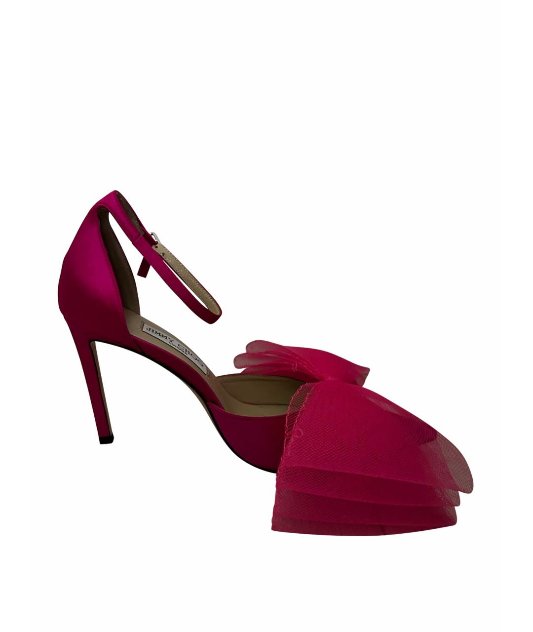 JIMMY CHOO Розовые текстильные туфли, фото 1