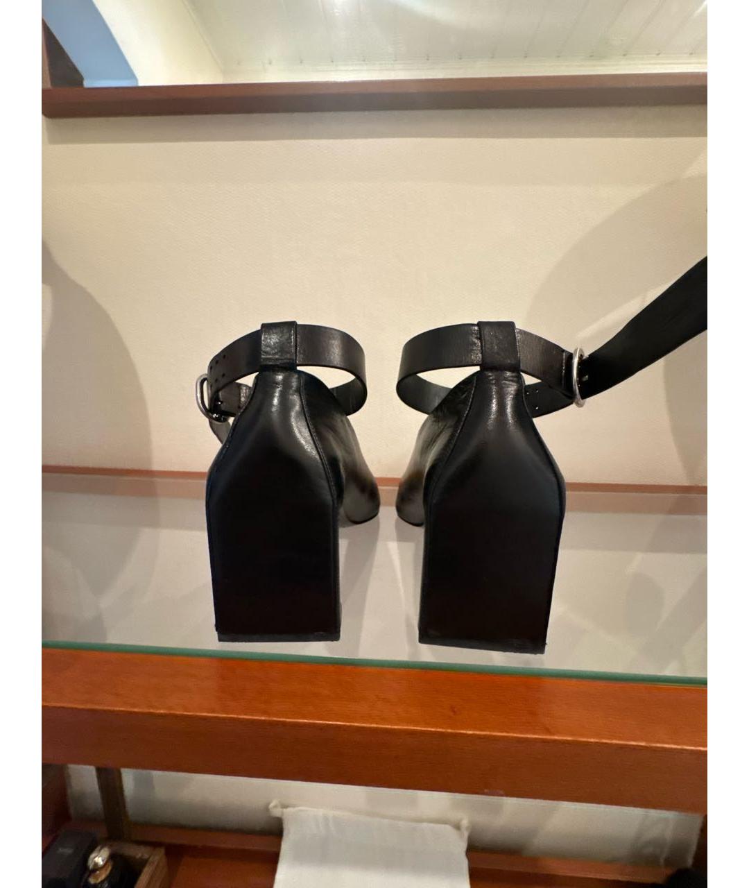 JIL SANDER Черные кожаные туфли, фото 4