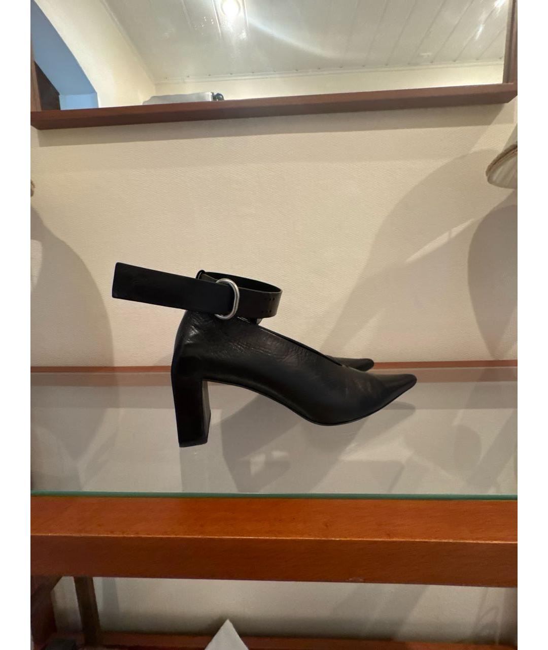 JIL SANDER Черные кожаные туфли, фото 8