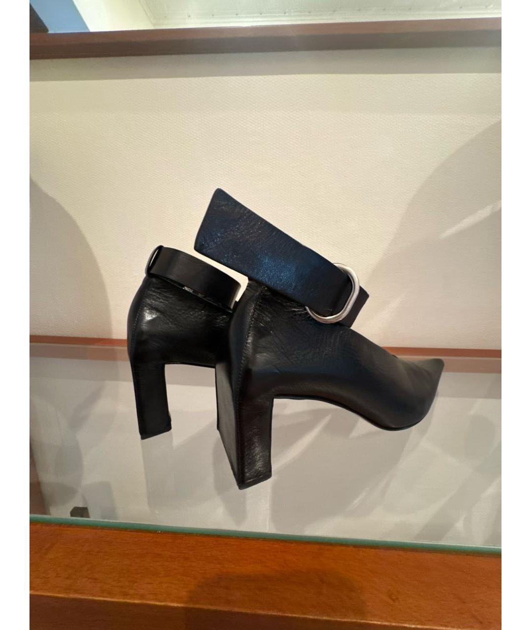 JIL SANDER Черные кожаные туфли, фото 5