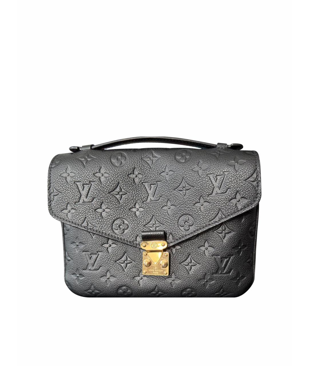 LOUIS VUITTON Черная кожаная сумка через плечо, фото 1