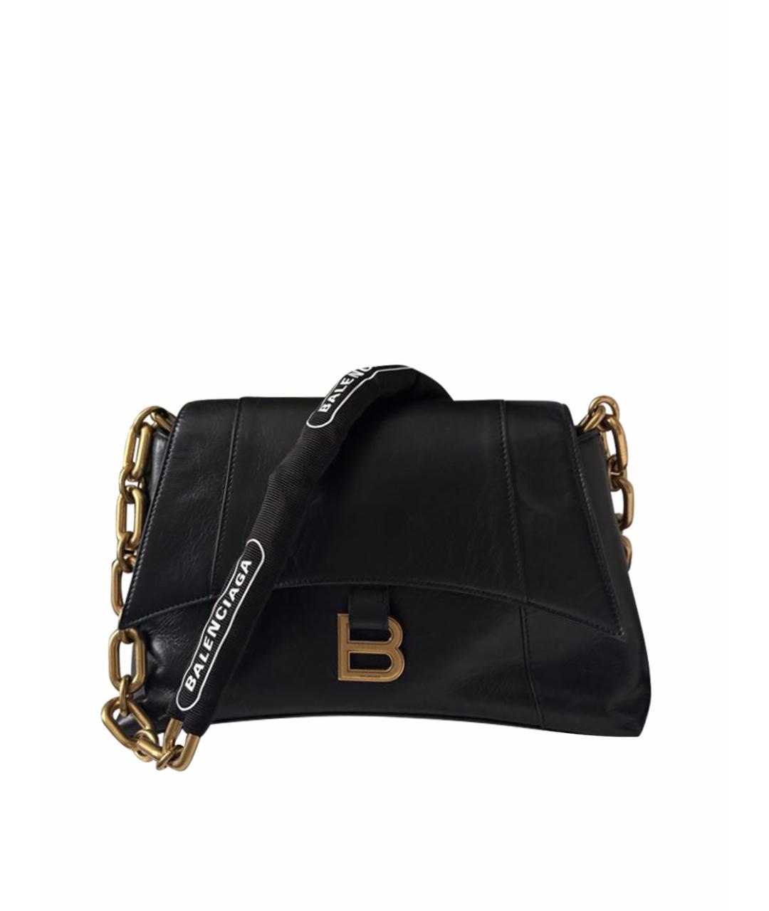 BALENCIAGA Черная кожаная сумка через плечо, фото 1