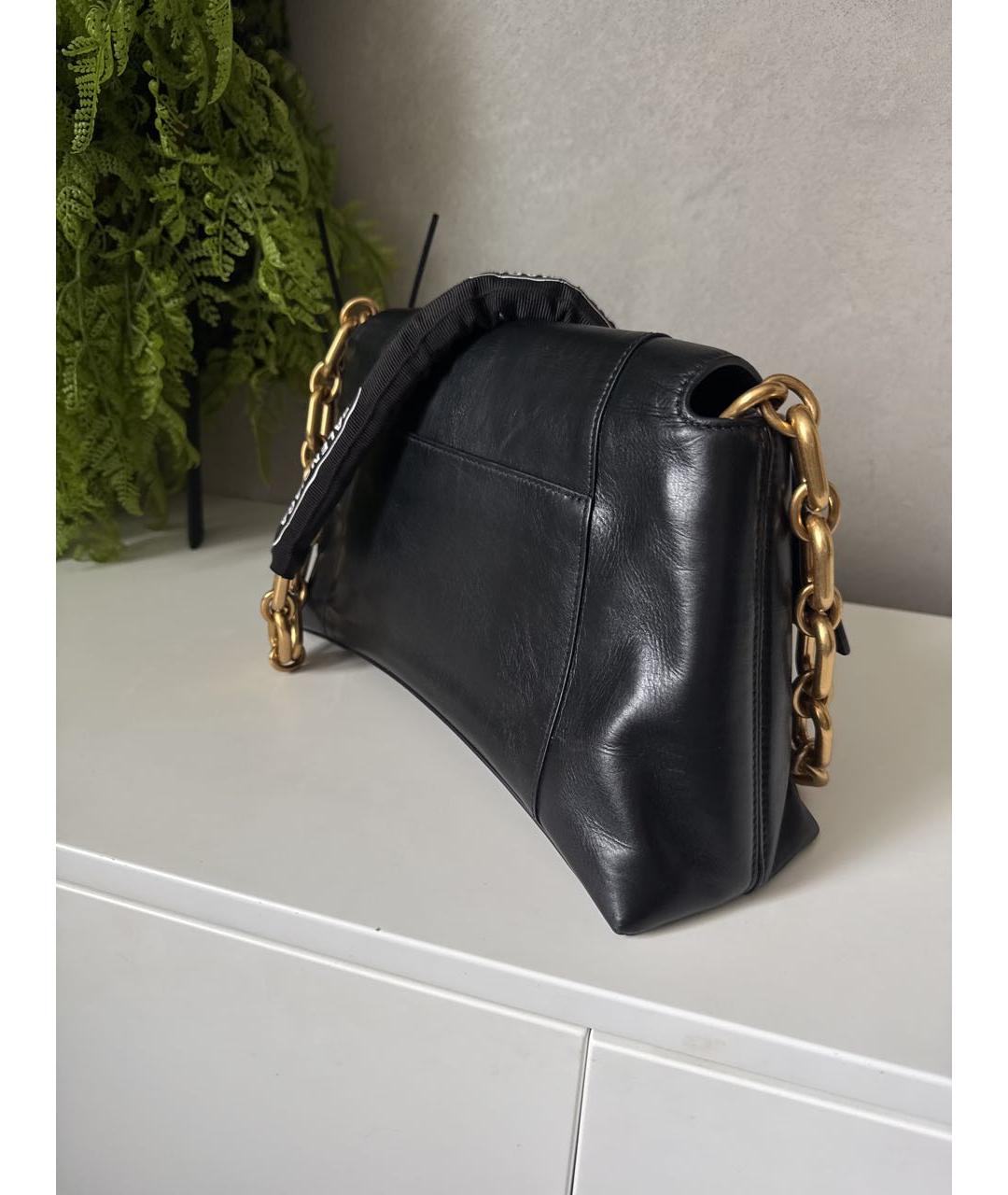 BALENCIAGA Черная кожаная сумка через плечо, фото 2