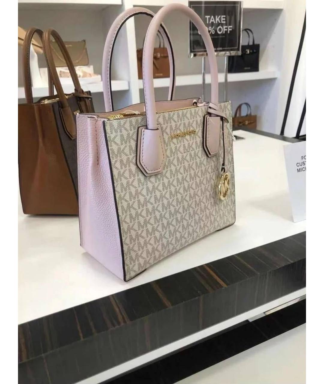 MICHAEL MICHAEL KORS Бежевая сумка с короткими ручками, фото 2