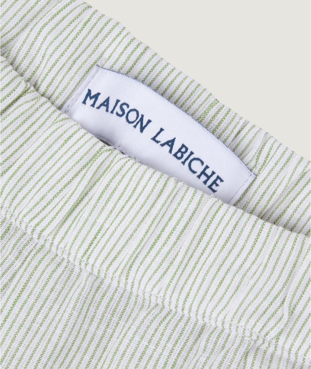 MAISON LABICHE Салатовые льняные шорты, фото 3