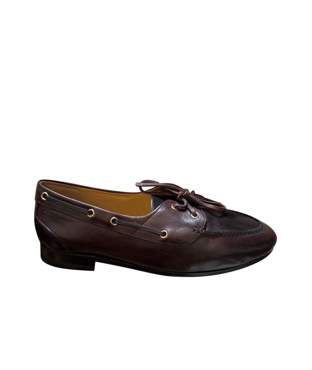 BALLY Коричневые кожаные лоферы, фото 1