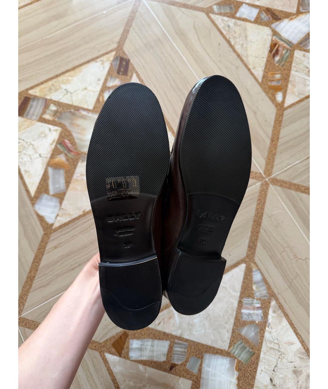 BALLY Коричневые кожаные лоферы, фото 3
