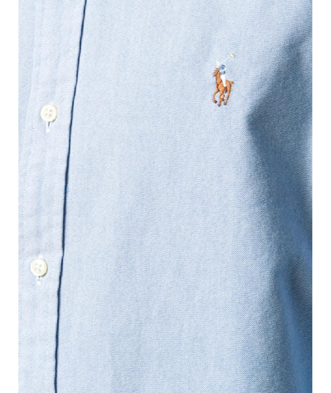 POLO RALPH LAUREN Синяя хлопковая кэжуал рубашка, фото 2
