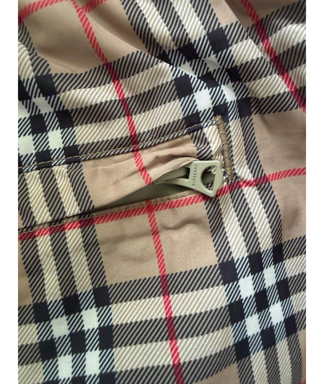 BURBERRY Коричневые полиэстеровые шорты, фото 4