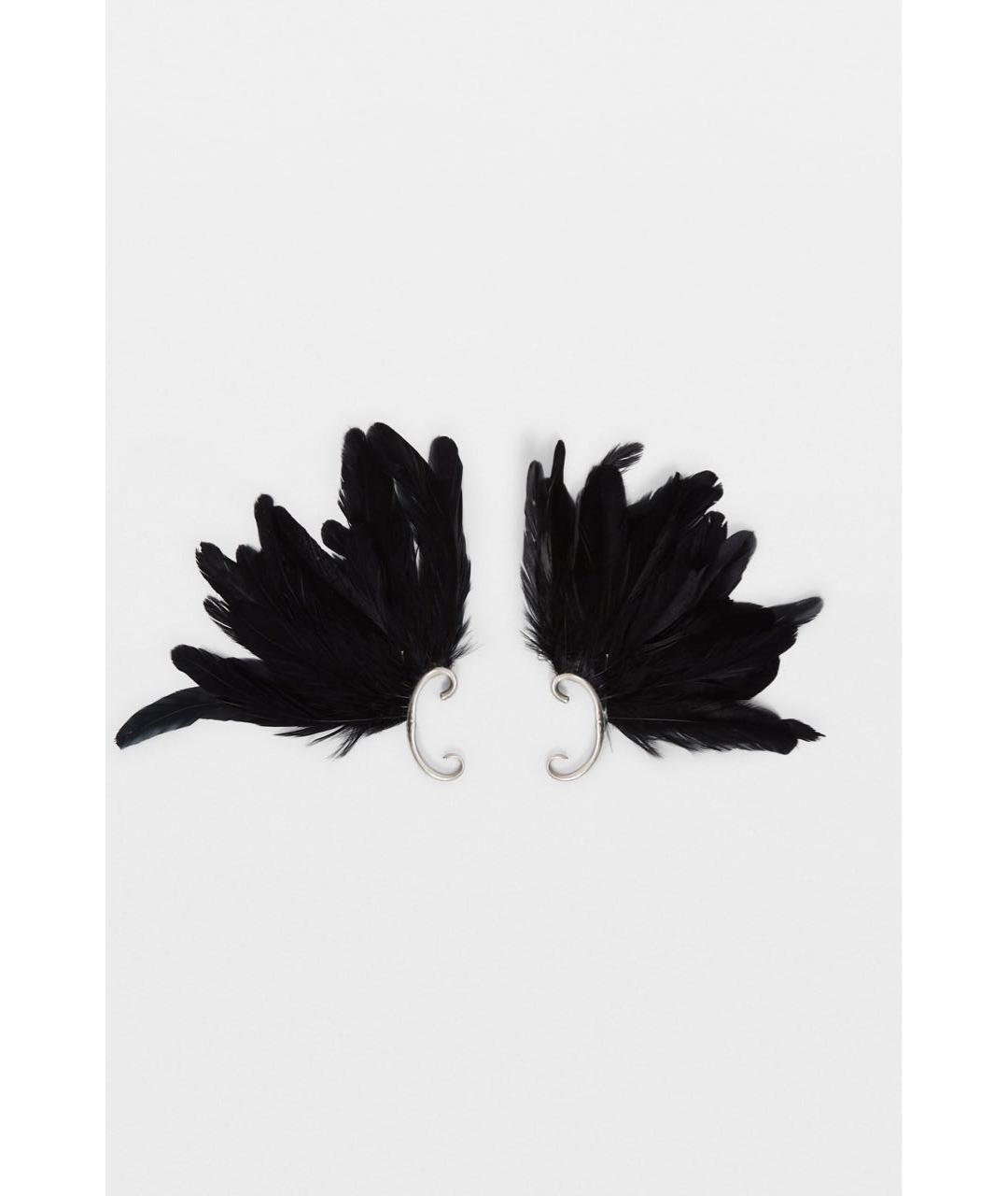 ANN DEMEULEMEESTER Черные латунные серьги, фото 4