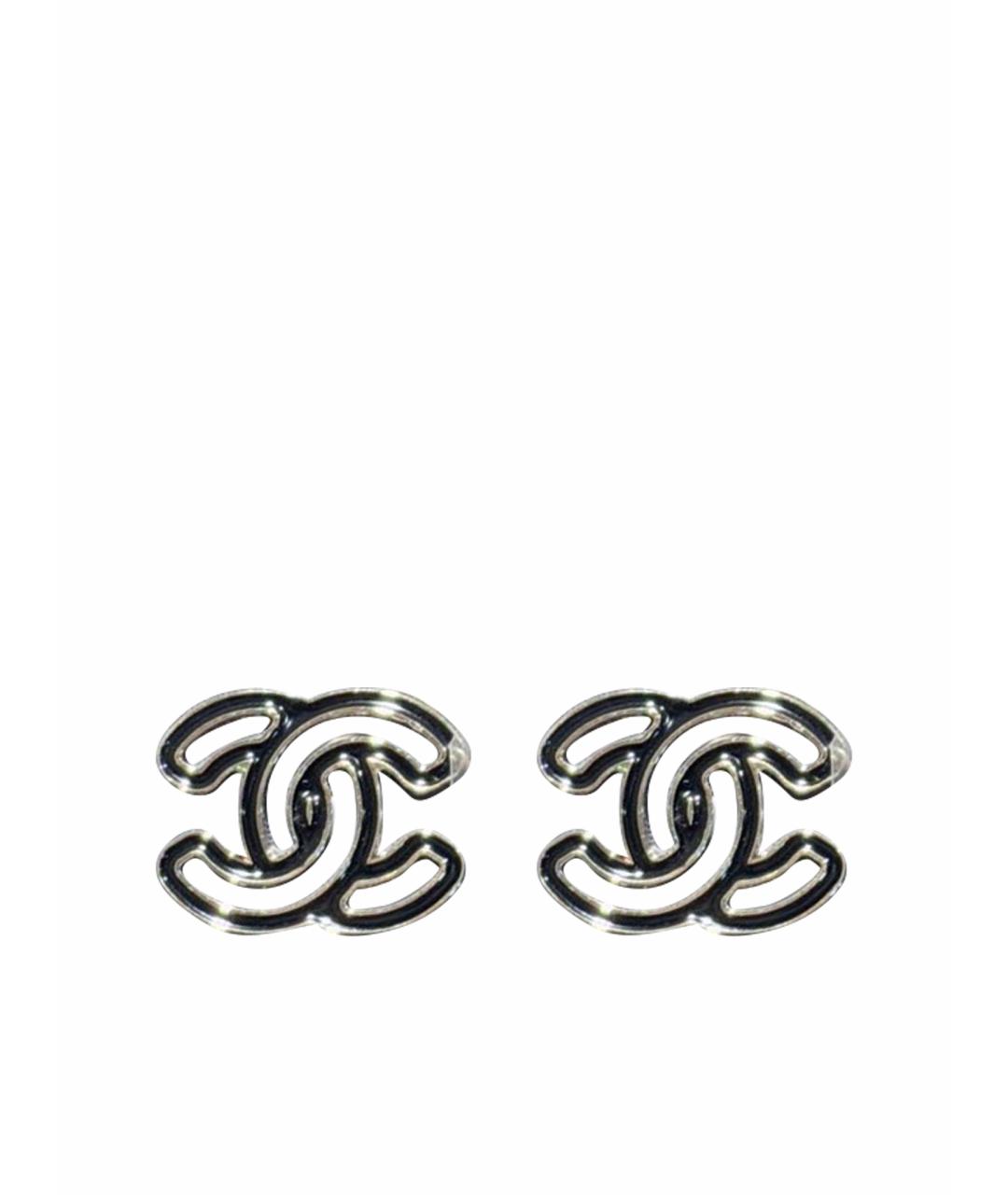 CHANEL Черные серьги, фото 1