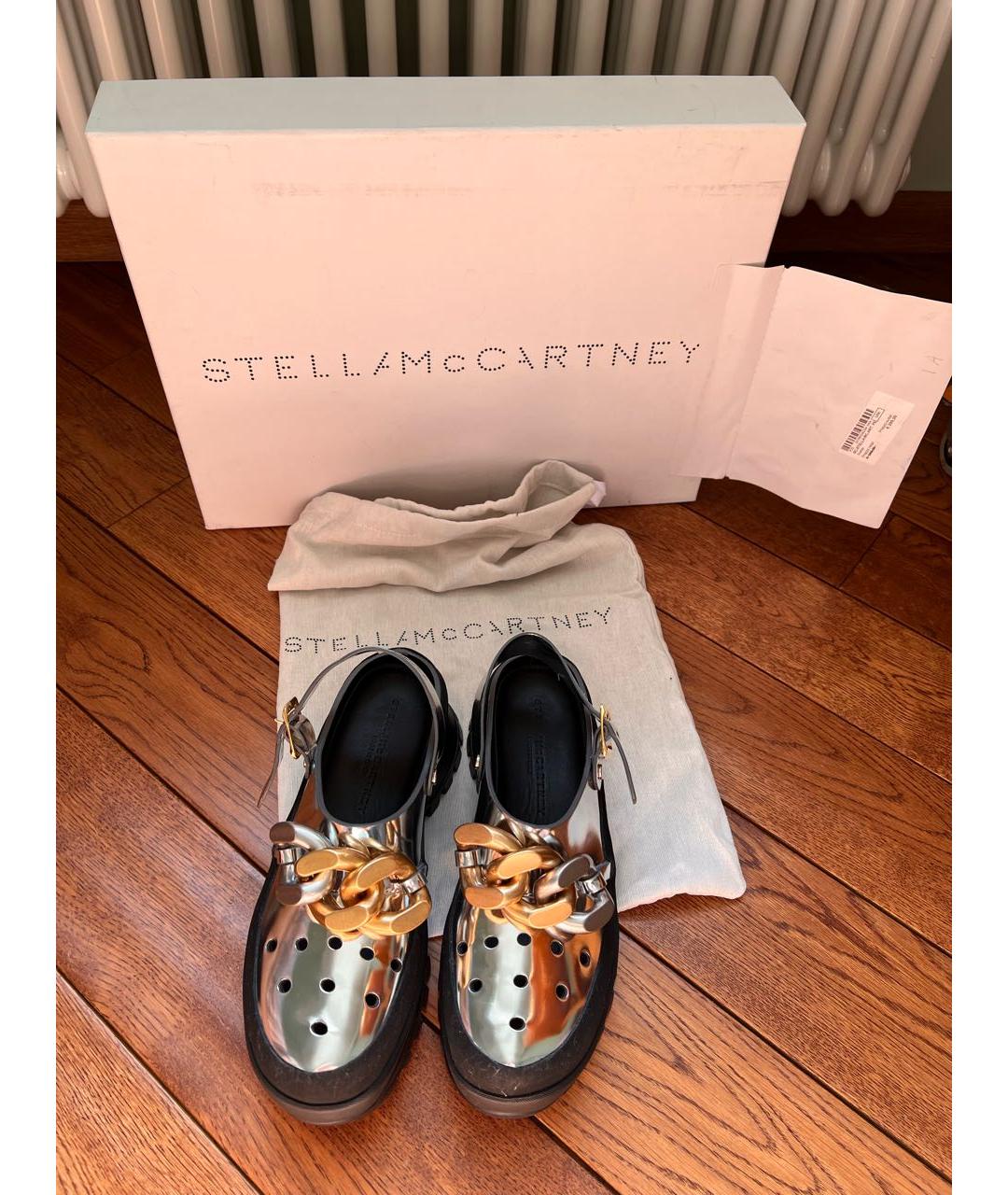 STELLA MCCARTNEY Серебряные синтетические мюли, фото 7
