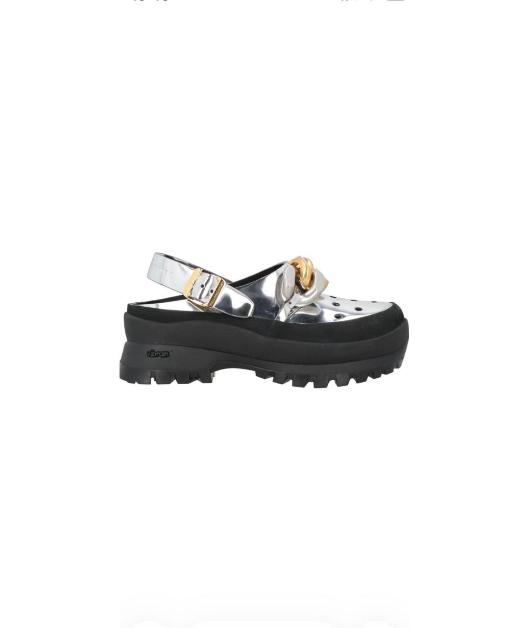 STELLA MCCARTNEY Серебряные синтетические мюли, фото 1