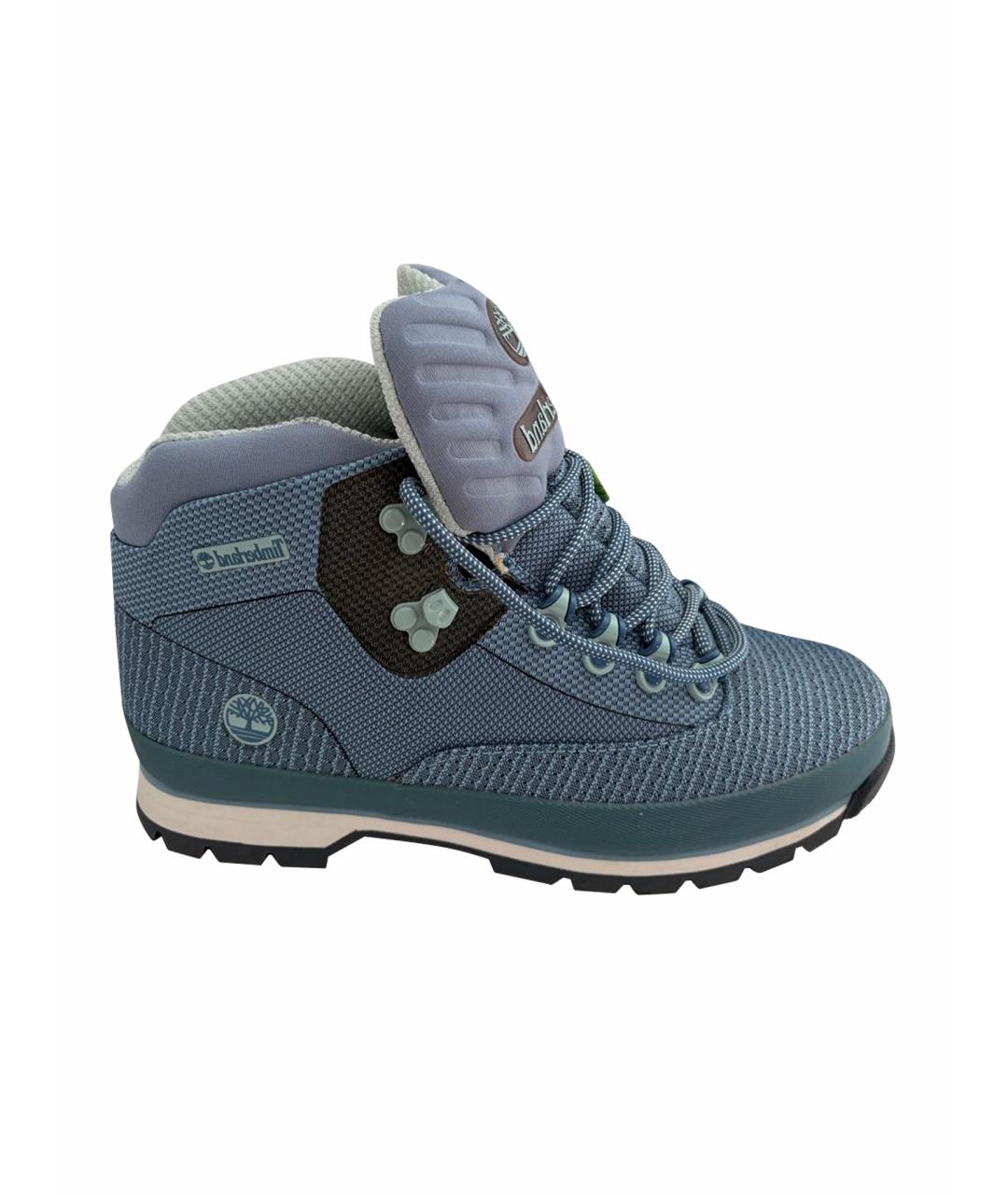 TIMBERLAND Синие текстильные высокие ботинки, фото 1