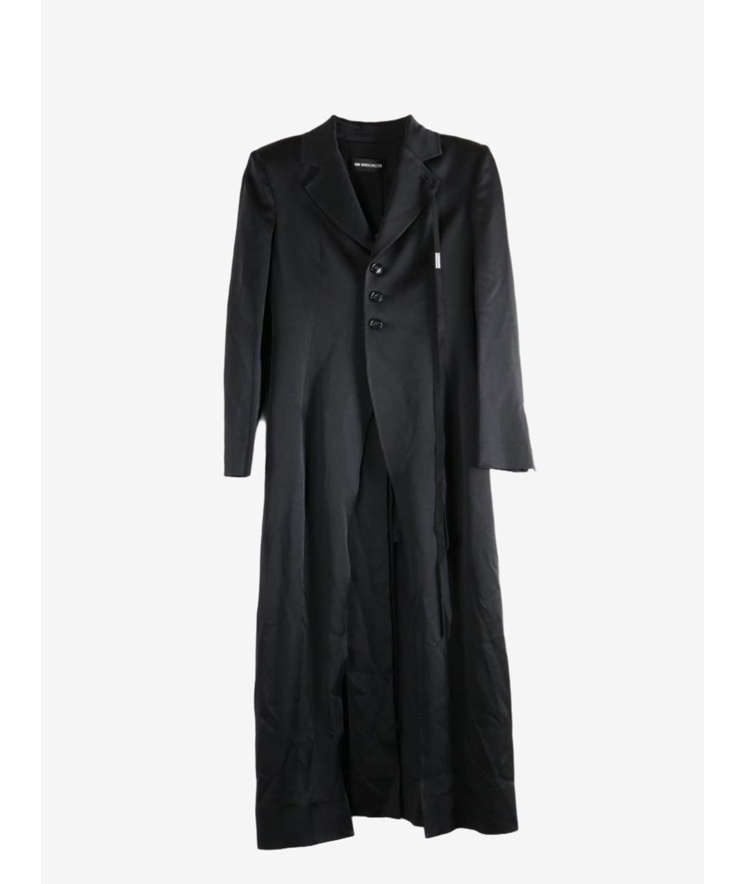 ANN DEMEULEMEESTER Черное ацетатное пальто, фото 8