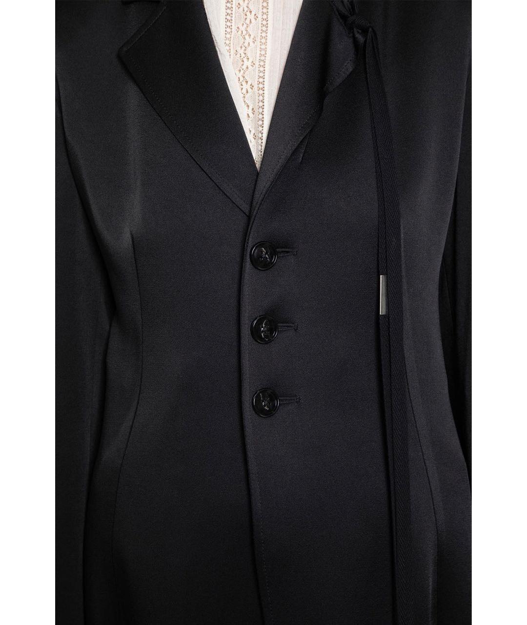 ANN DEMEULEMEESTER Черное ацетатное пальто, фото 5