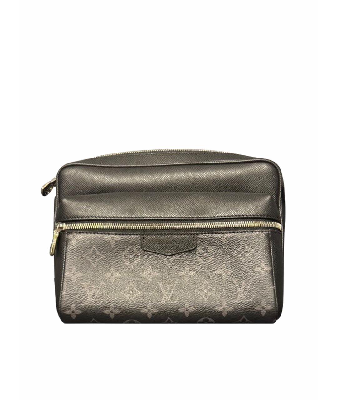 LOUIS VUITTON Черная кожаная сумка на плечо, фото 1
