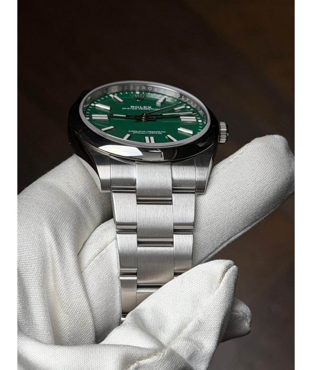 ROLEX Зеленые часы, фото 6