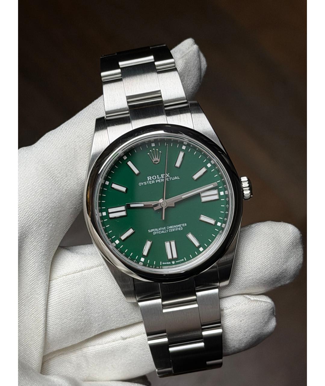 ROLEX Зеленые часы, фото 2