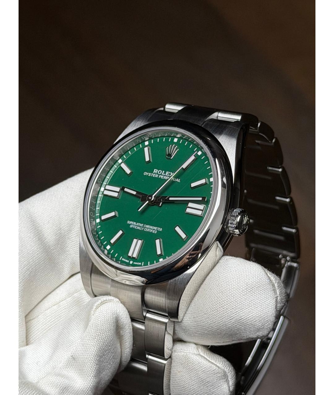 ROLEX Зеленые часы, фото 3