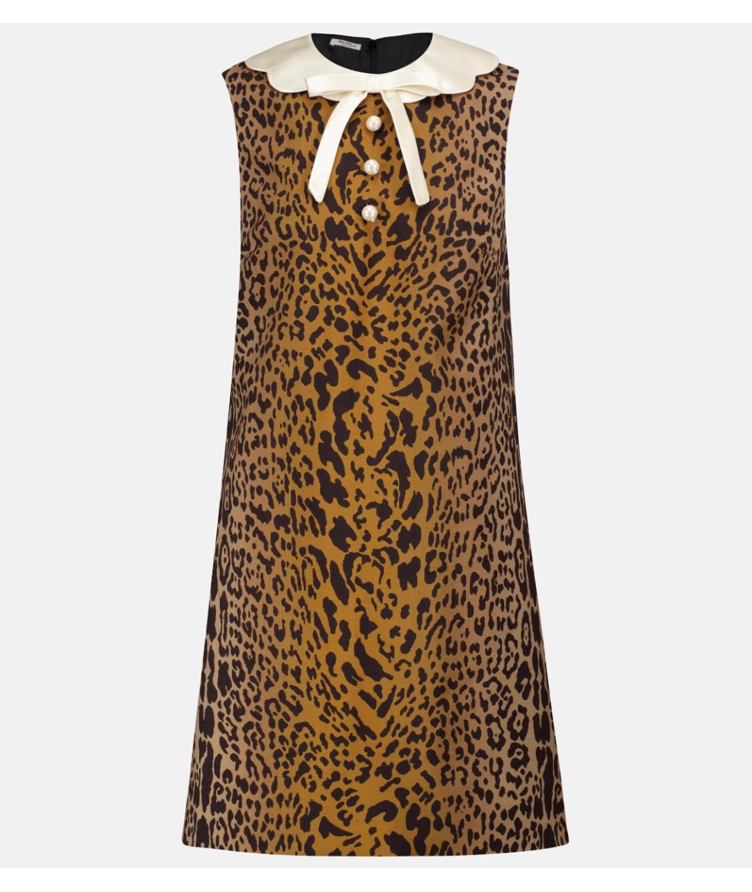 MIU MIU Коричневое шерстяное платье, фото 4